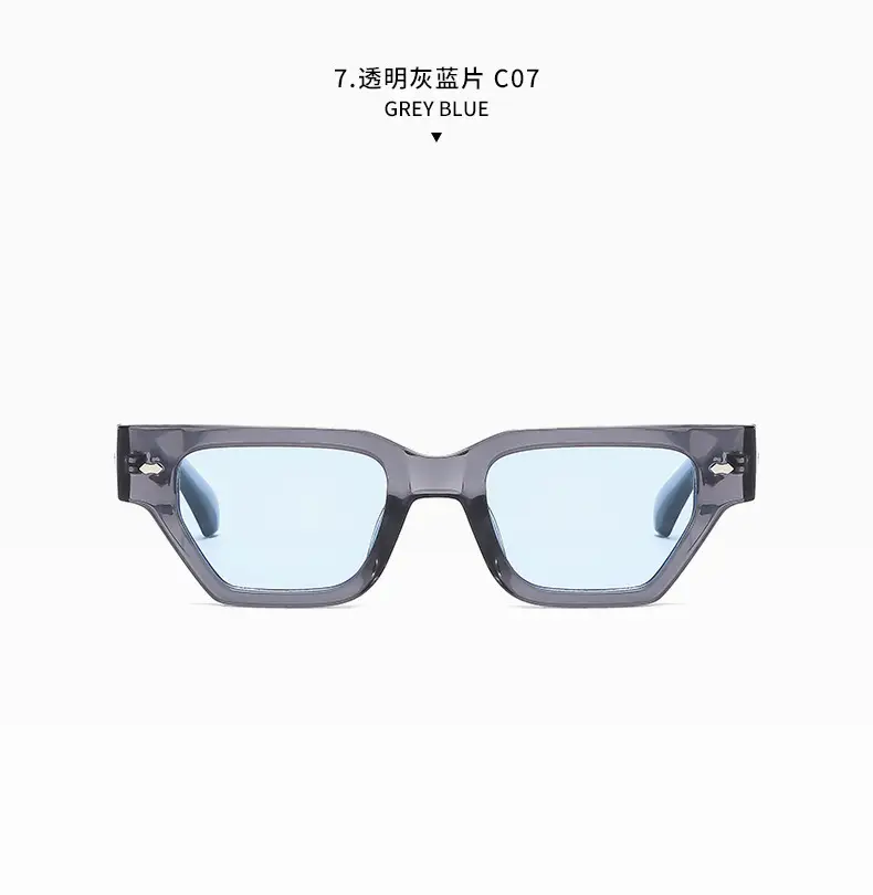 Trendy Square Frame Sunglasses with Rivet Decor β feature 22