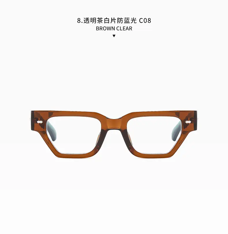 Trendy Square Frame Sunglasses with Rivet Decor β feature 24