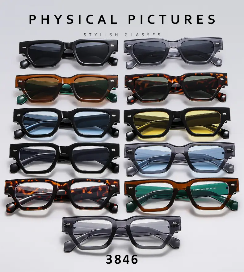 Trendy Square Frame Sunglasses with Rivet Decor β feature 4