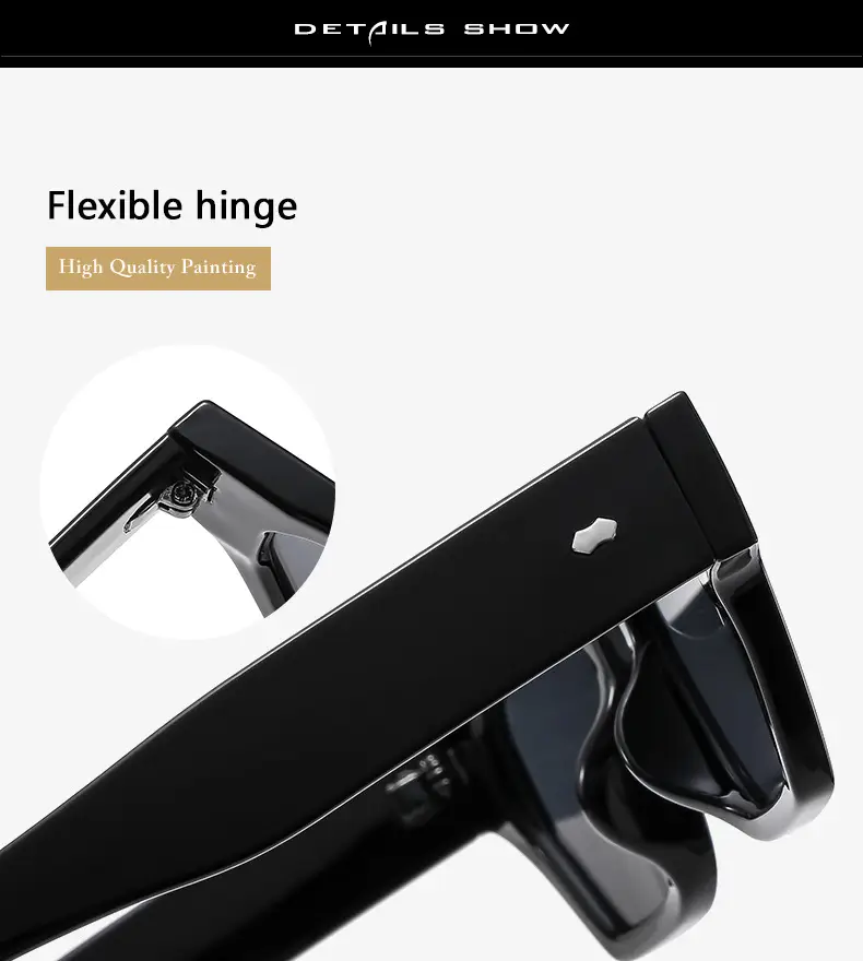 Trendy Square Frame Sunglasses with Rivet Decor β feature 5