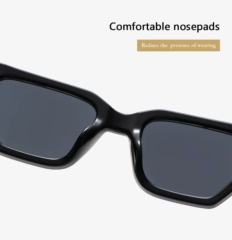 Trendy Square Frame Sunglasses with Rivet Decor β feature 6