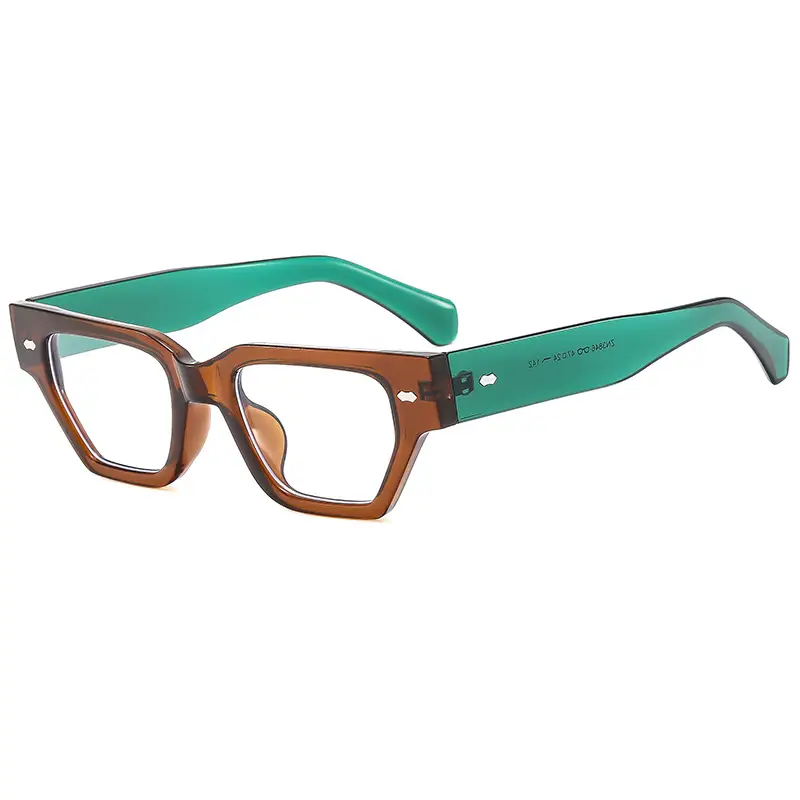 Trendy Square Frame Sunglasses with Rivet Decor - Image 8