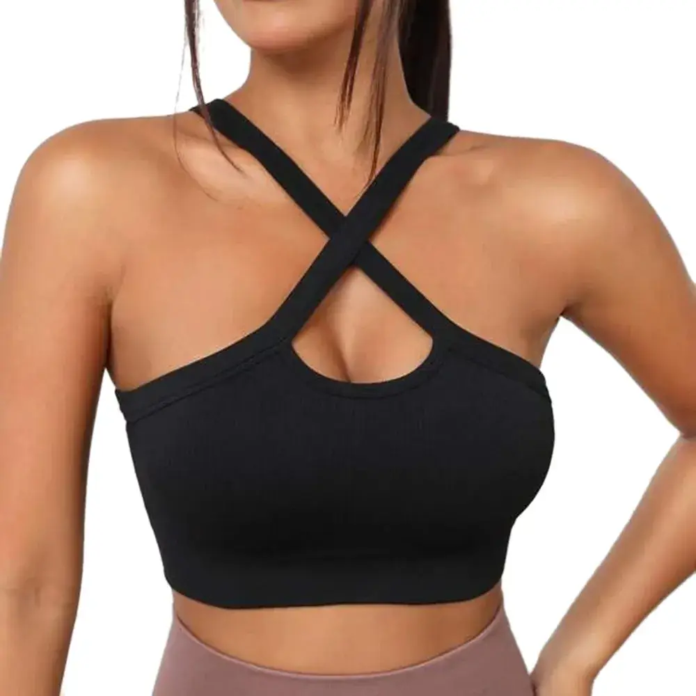 Green Elf Seamless Cross Bra with Removable Pads - Image 6