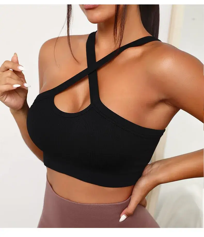 Green Elf Seamless Cross Bra with Removable Pads — feature 13