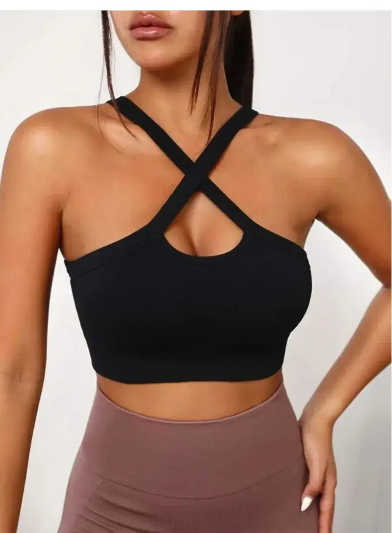 Green Elf Seamless Cross Bra with Removable Pads — feature 14