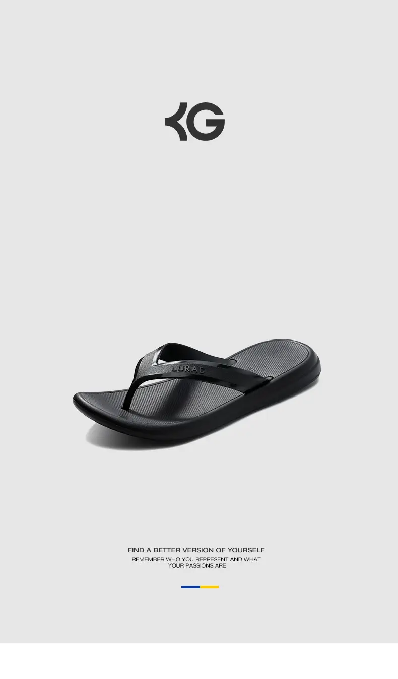 Flip-flops men's summer non-slip durable wear-resistant outer wear high-end beach shoes slippers new flip-flops — feature 1