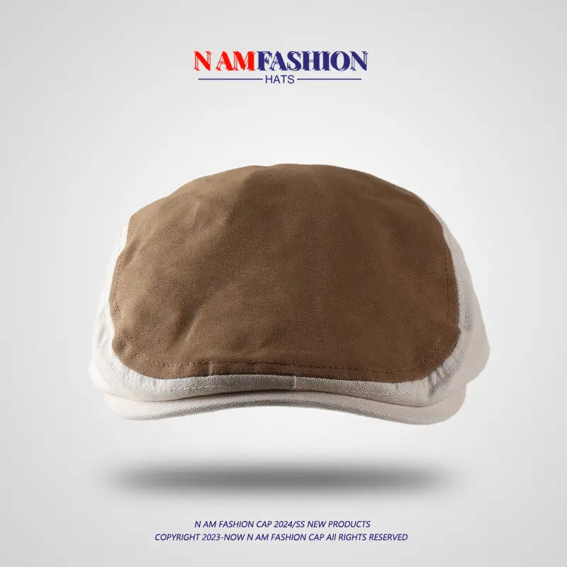 Retro Washed Cotton Men's Cap Berry Artistic Design