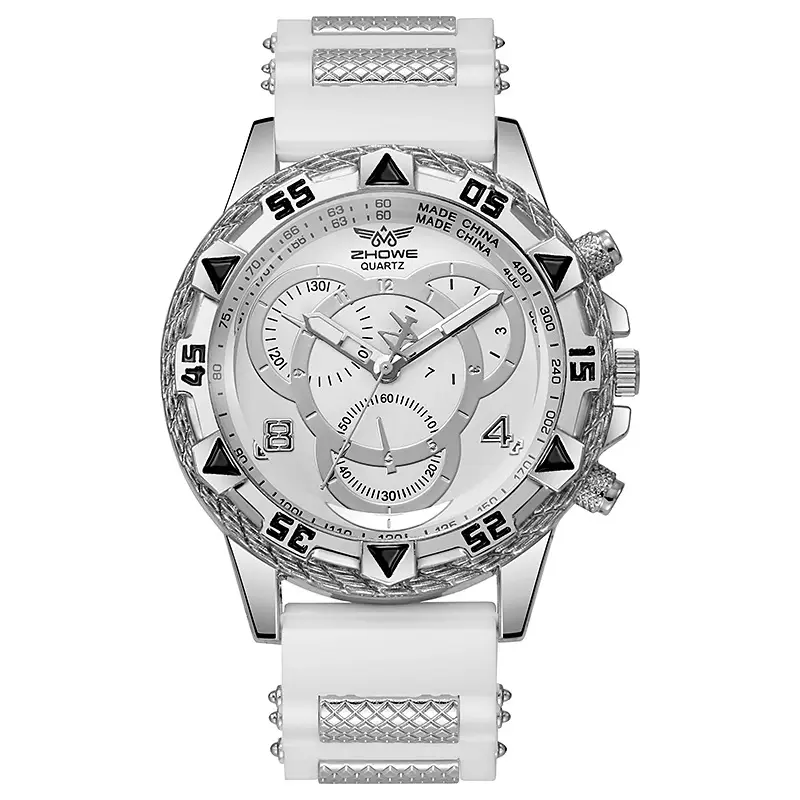Men's Cross-Brand Watch with Silicone Band & Metal Dial - Image 9