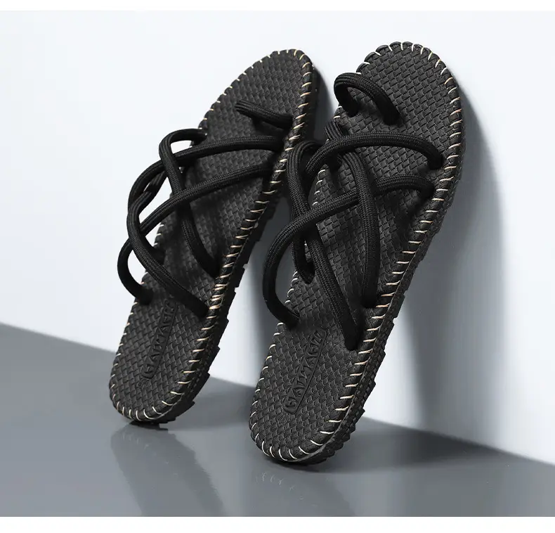 Men's Slippers Summer Outfit Flip-Flops Men's Non-Slip Clip Sandals Vietnam Beach Driver Driving Sandals Wholesale — feature 12