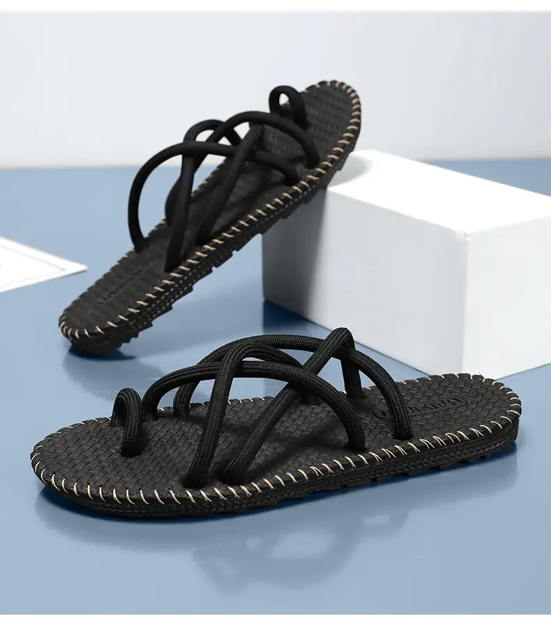 Men's Slippers Summer Outfit Flip-Flops Men's Non-Slip Clip Sandals Vietnam Beach Driver Driving Sandals Wholesale — feature 13