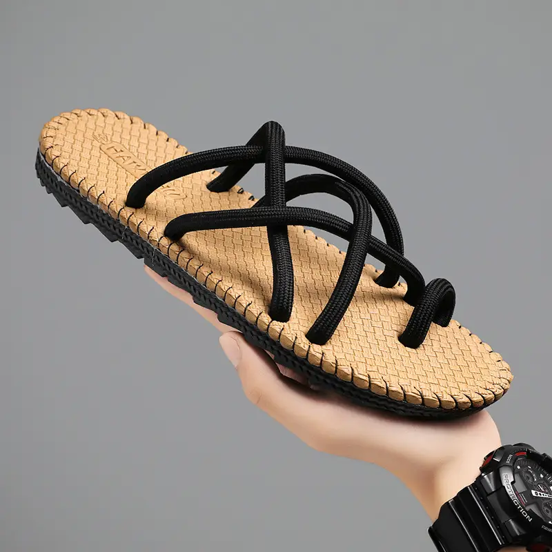 Men's Slippers Summer Outfit Flip-Flops Men's Non-Slip Clip Sandals Vietnam Beach Driver Driving Sandals Wholesale - Image 2