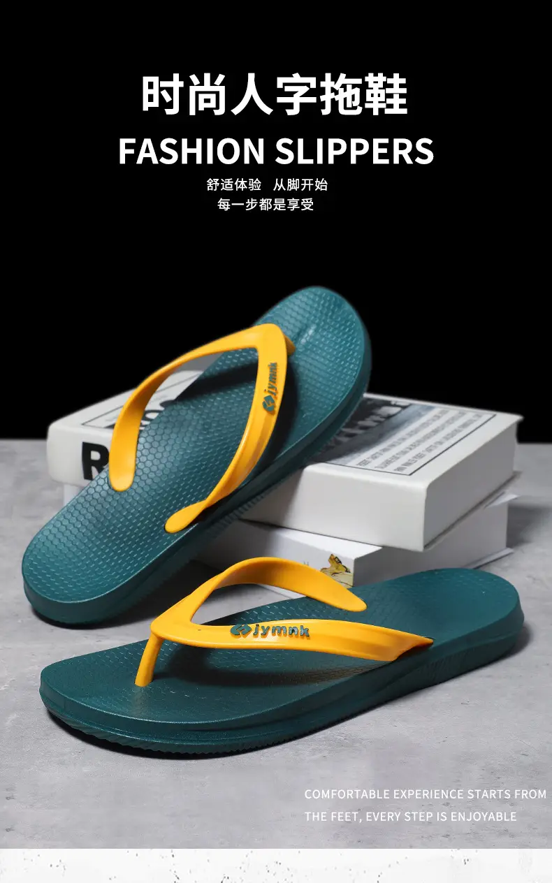 Fashionable Flip-Flops for Men Summer 2025 New Men's Flip-Flops Non-Slip Wear-Resistant Outer Wear Flats Beach Sandals — feature 1