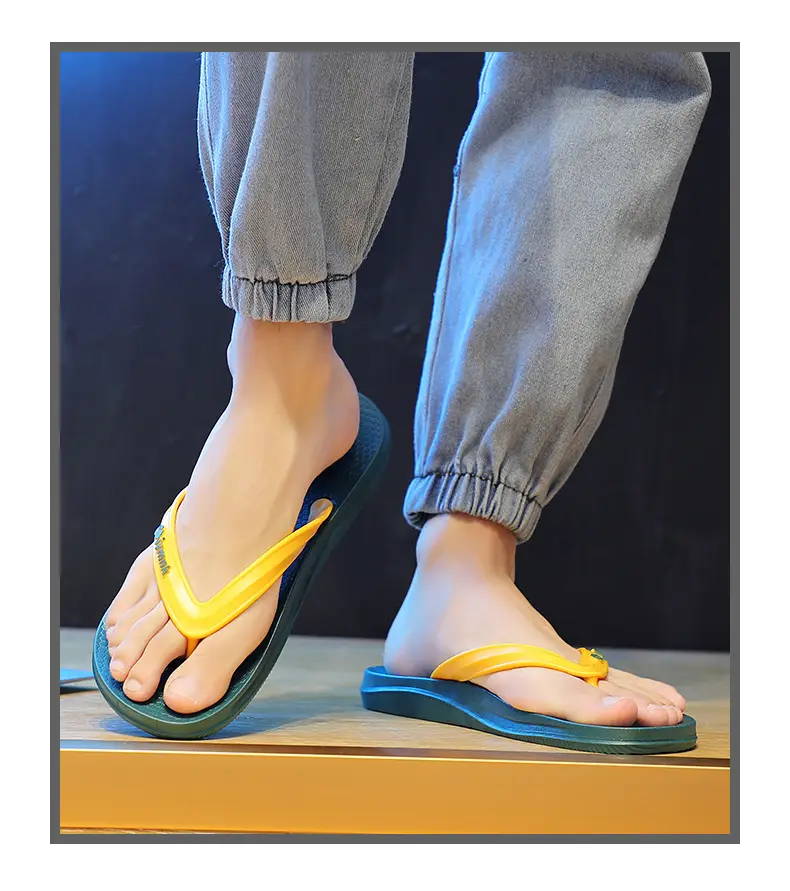 Fashionable Flip-Flops for Men Summer 2025 New Men's Flip-Flops Non-Slip Wear-Resistant Outer Wear Flats Beach Sandals — feature 10