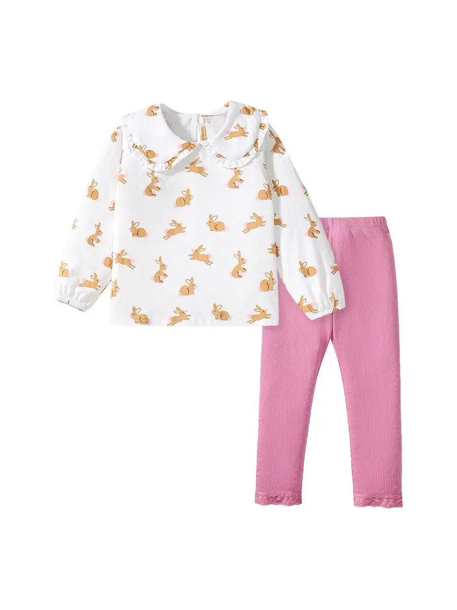 Little maven European and American New Girls suit Children's Autumn Printed Children's Wear Cute Long Sleeve Children's suit