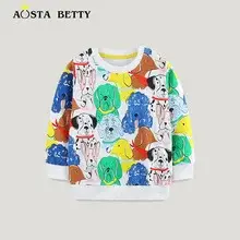 Pink Rainbow Printed Girls Sweatshirt Knitted Cotton — feature 3