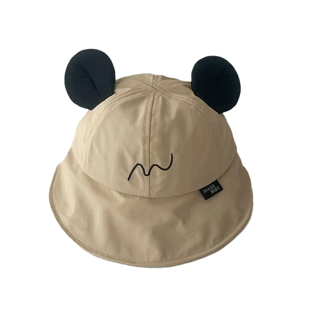 Baby Sun Hat with Bear Ears Beige Quick-Drying Cap - Image 6
