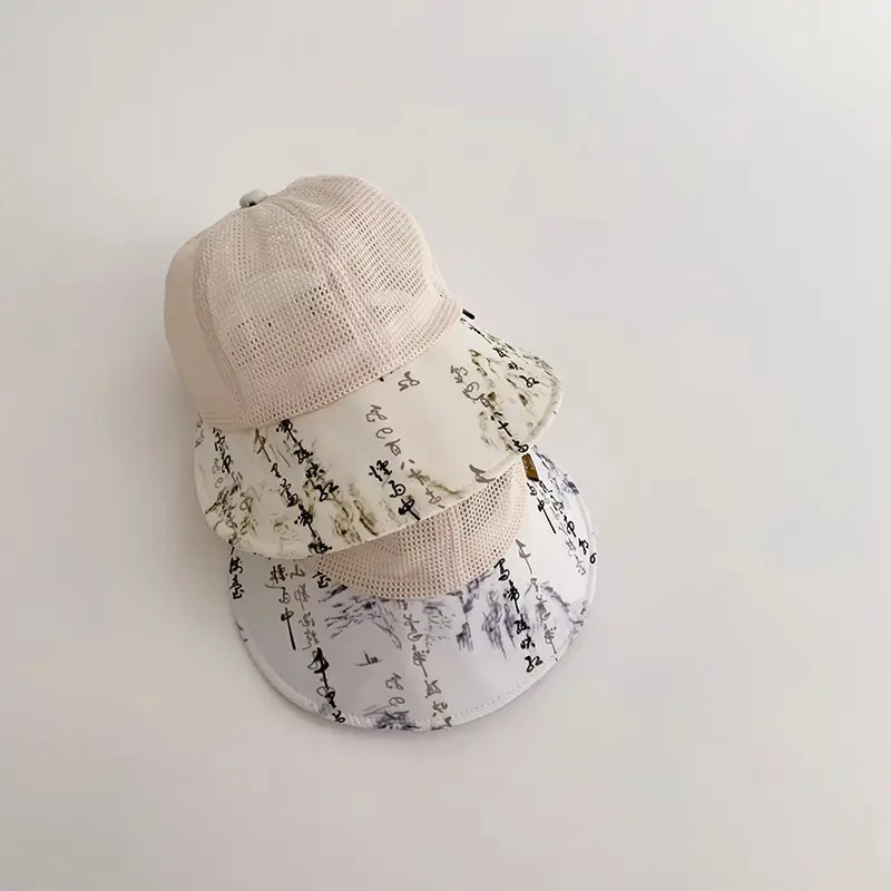 One Pan Baby Hat National Fashion Summer Thin Breathable Mesh Big Brim Cap Girls' Sun Hat - Image 5