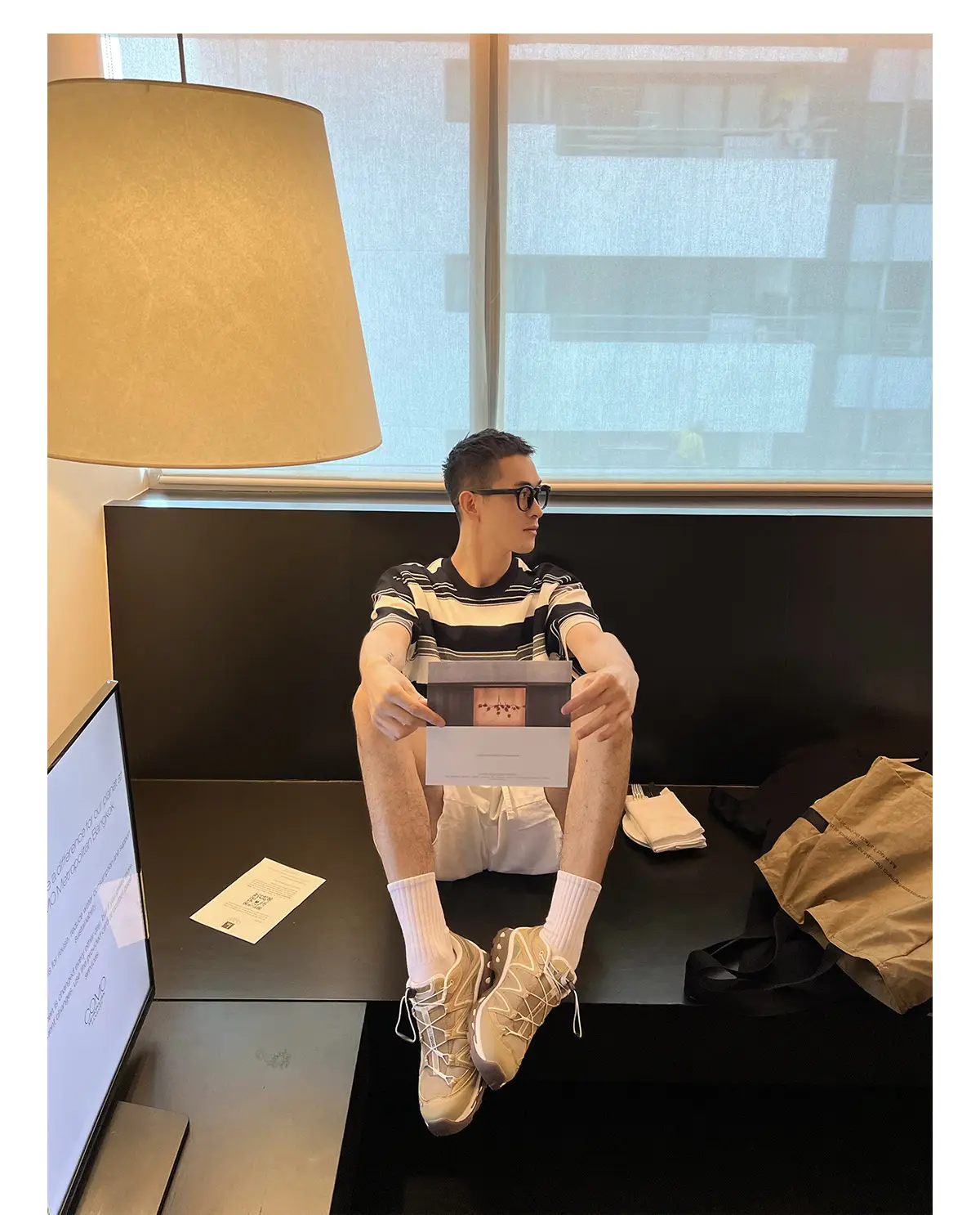 Men Striped T-Shirt Black White Casual Summer — feature 6