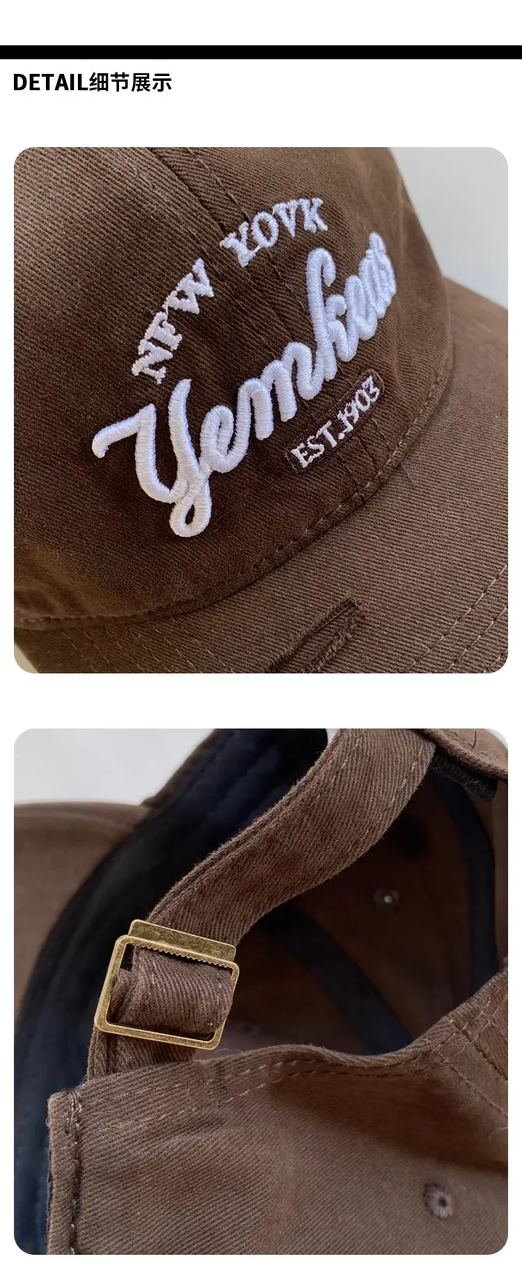 Women Red Baseball Cap with "American Style" Logo — feature 3