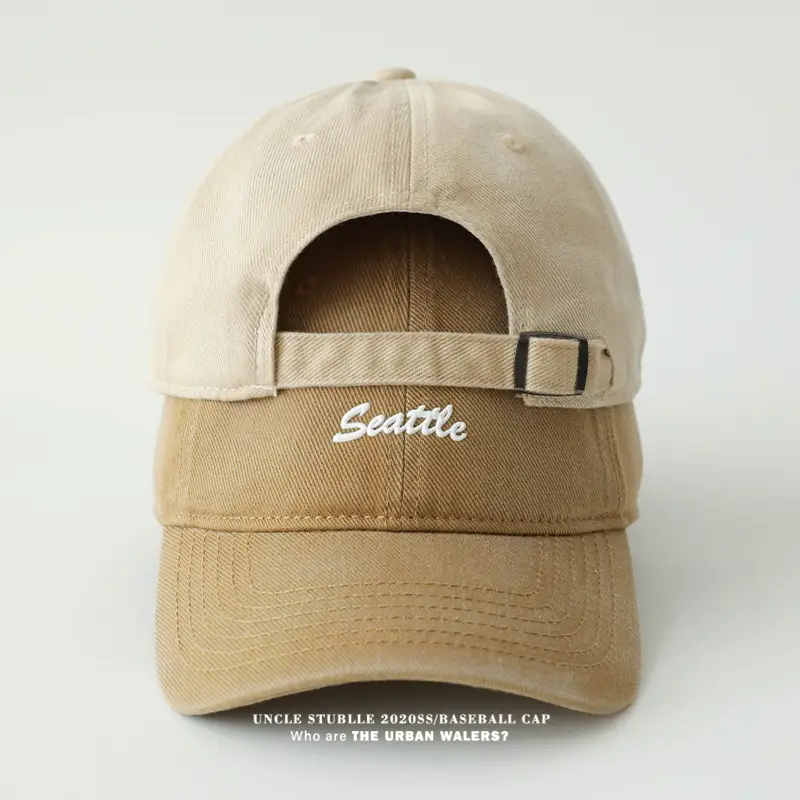 Red Seattle Embroidered Baseball Cap for Men Women - Image 5