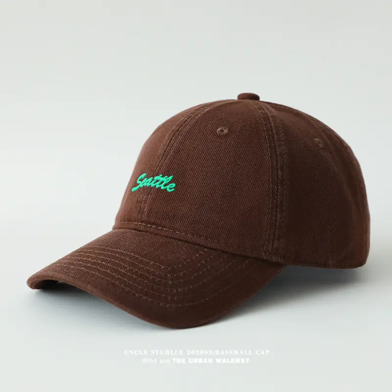 Red Seattle Embroidered Baseball Cap for Men Women — feature 15