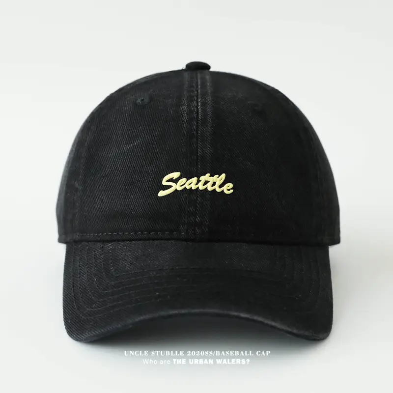 Red Seattle Embroidered Baseball Cap for Men Women — feature 16