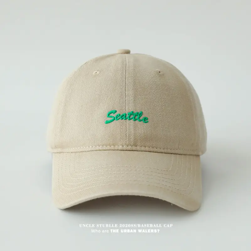 Red Seattle Embroidered Baseball Cap for Men Women — feature 4