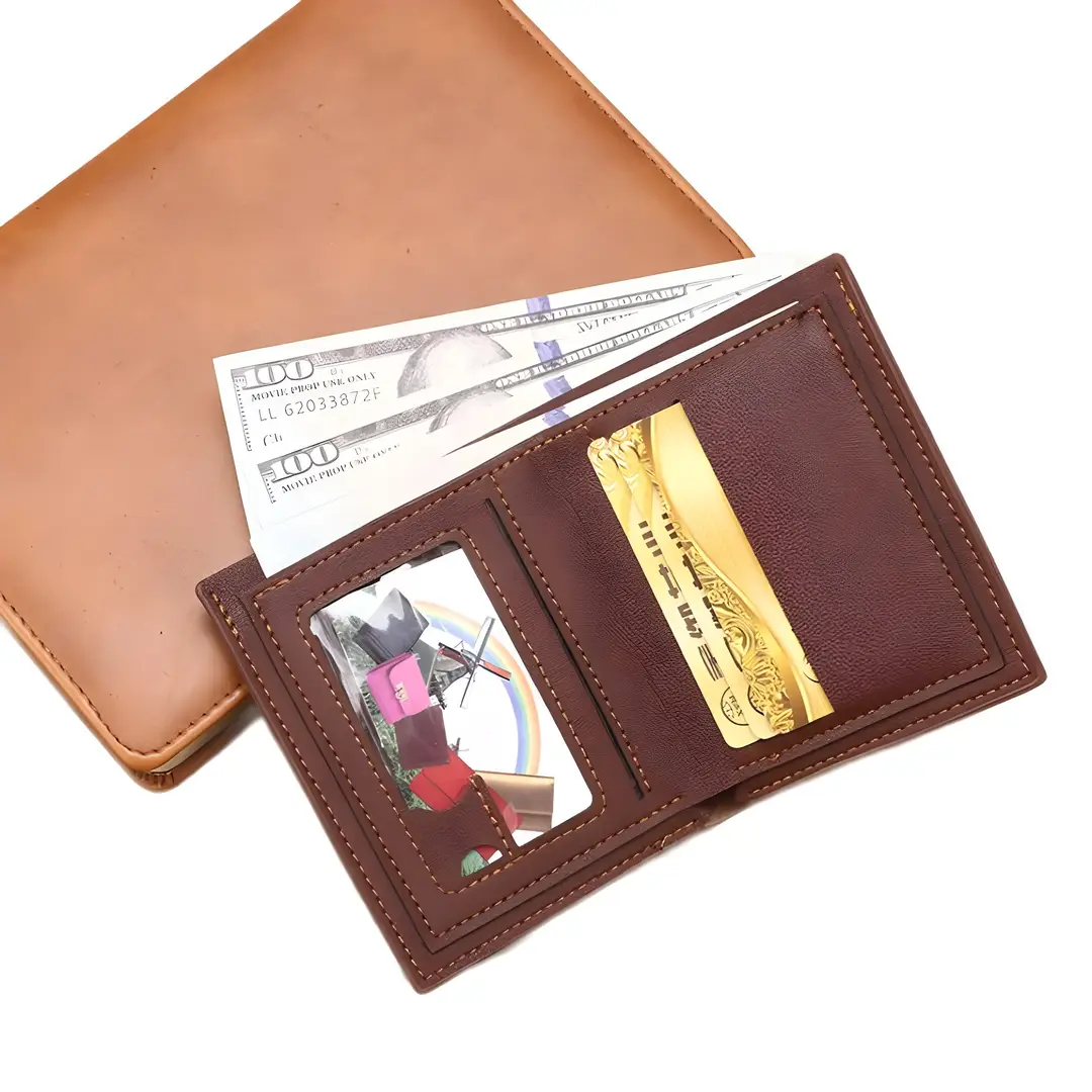 2024 new men's short wallet Korean youth men's horizontal wallet fashion card bag super factory wholesale