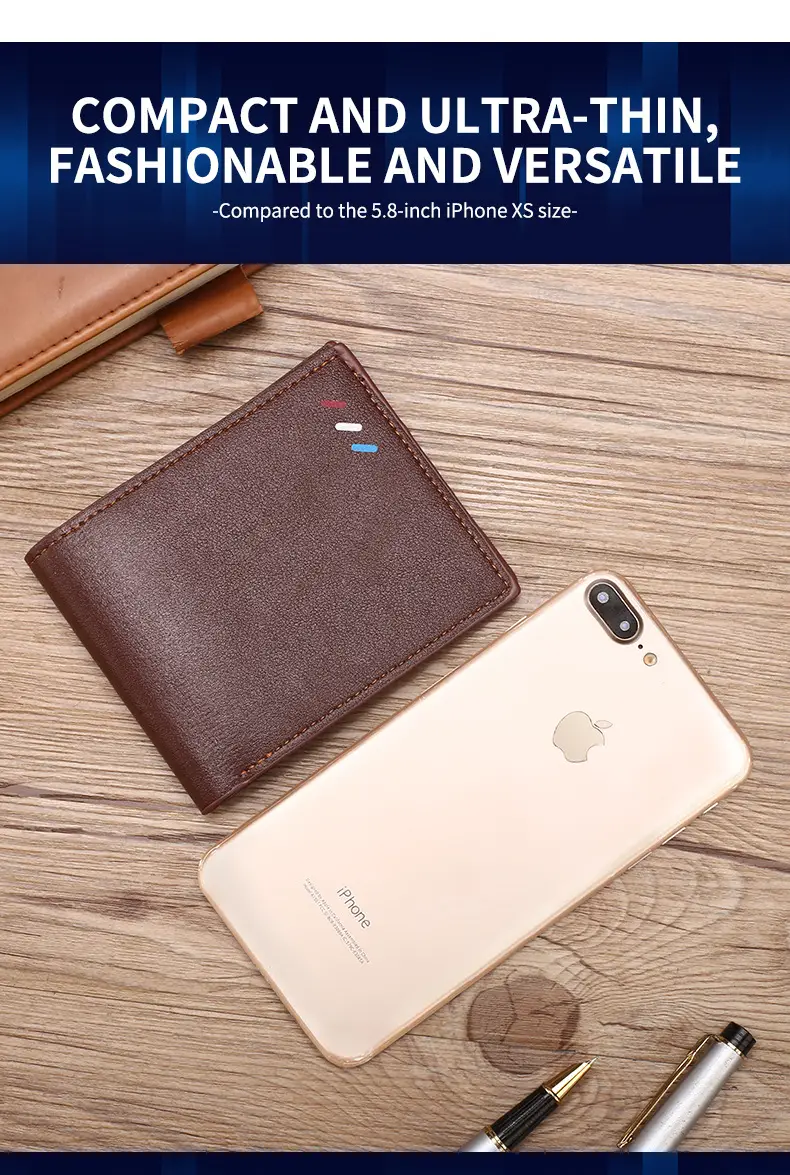 2024 new men's short wallet Korean youth men's horizontal wallet fashion card bag super factory wholesale — feature 10