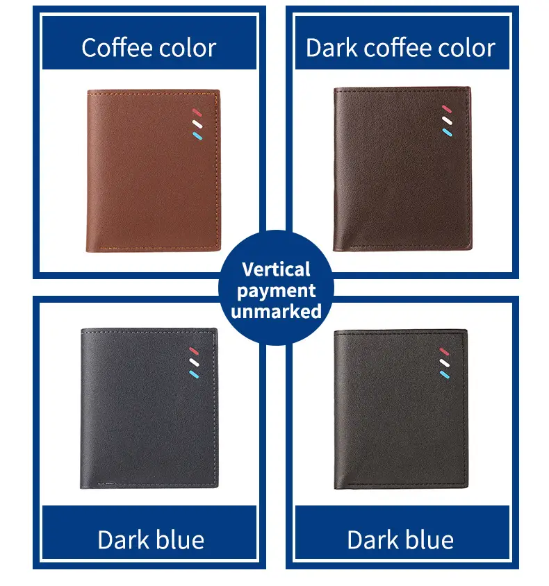 2024 new men's short wallet Korean youth men's horizontal wallet fashion card bag super factory wholesale — feature 8