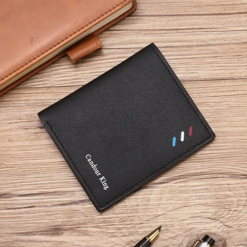 2024 new men's short wallet Korean youth men's horizontal wallet fashion card bag super factory wholesale — feature 15