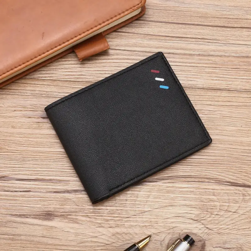 2024 new men's short wallet Korean youth men's horizontal wallet fashion card bag super factory wholesale