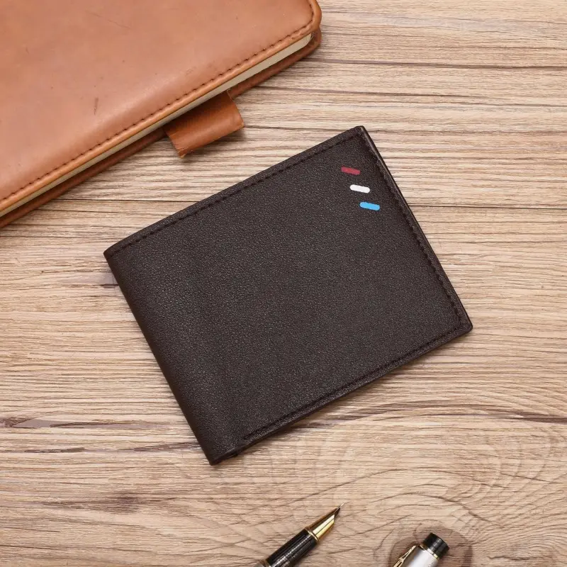 2024 new men's short wallet Korean youth men's horizontal wallet fashion card bag super factory wholesale