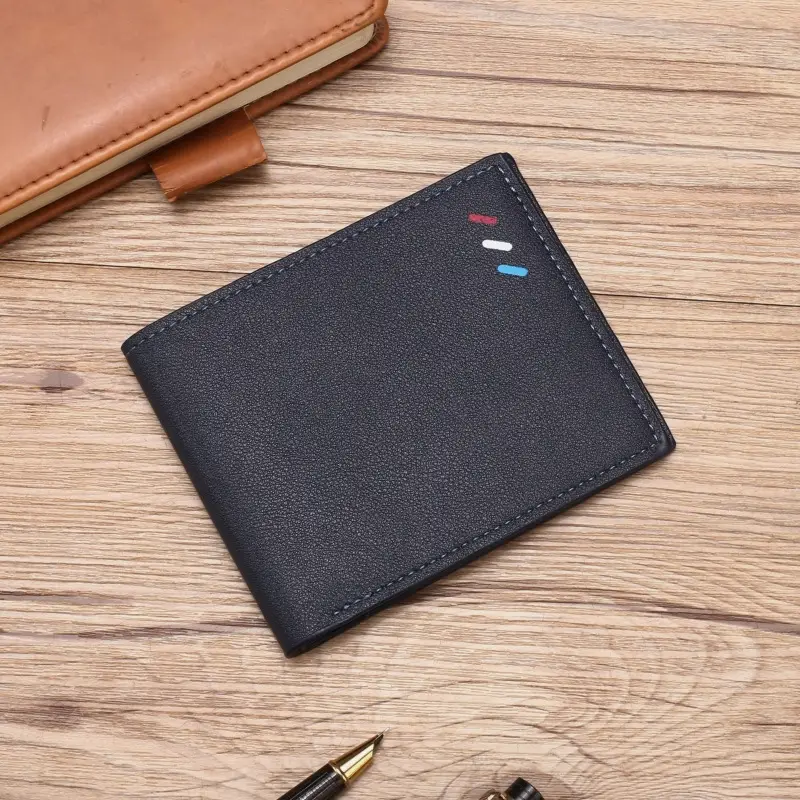 2024 new men's short wallet Korean youth men's horizontal wallet fashion card bag super factory wholesale