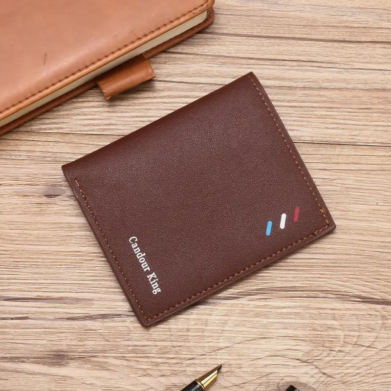 2024 new men's short wallet Korean youth men's horizontal wallet fashion card bag super factory wholesale