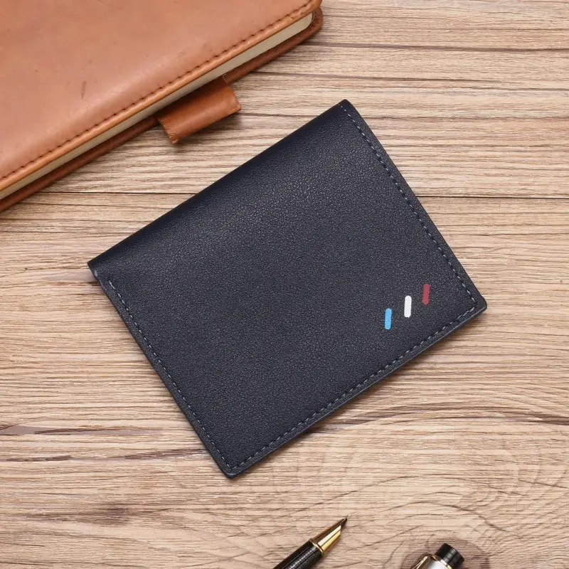 2024 new men's short wallet Korean youth men's horizontal wallet fashion card bag super factory wholesale
