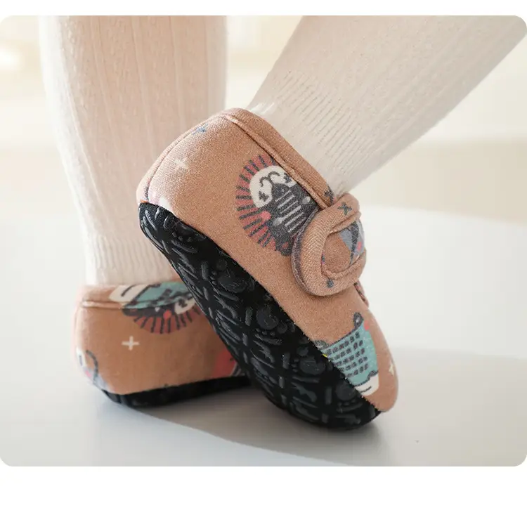 Winter Warm Velcro Fleece-Lined Baby Shoes, Non-Slip Shoes and Socks for Babies Aged 1-3 Years, Cute Indoor Toddler Shoes — feature 12