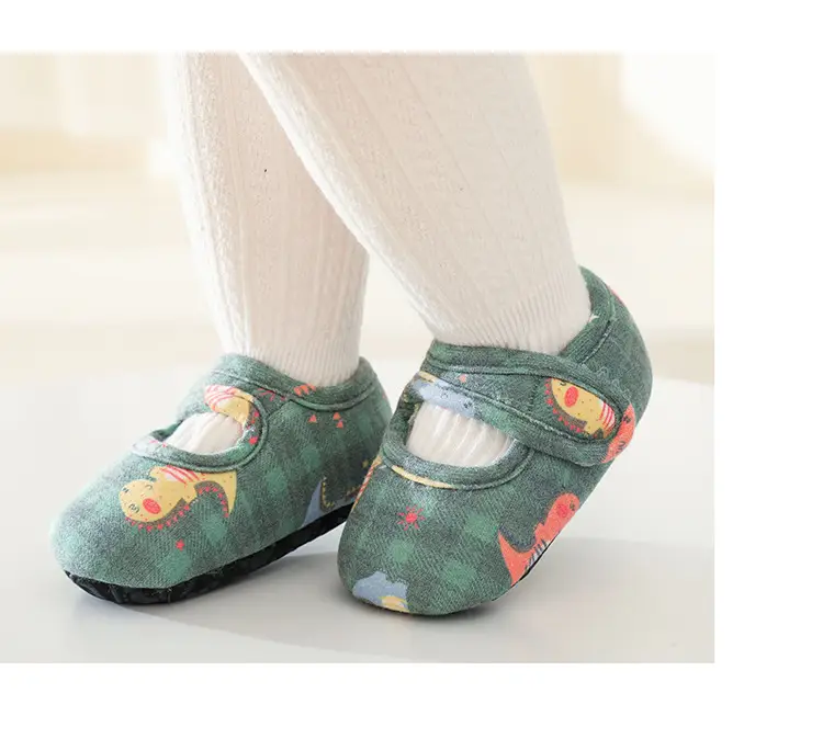 Winter Warm Velcro Fleece-Lined Baby Shoes, Non-Slip Shoes and Socks for Babies Aged 1-3 Years, Cute Indoor Toddler Shoes — feature 14