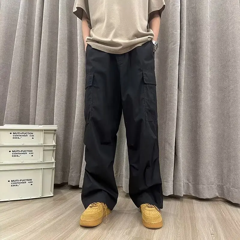 Men's Japanese Style Cargo Pants Grey 2024 - Image 2