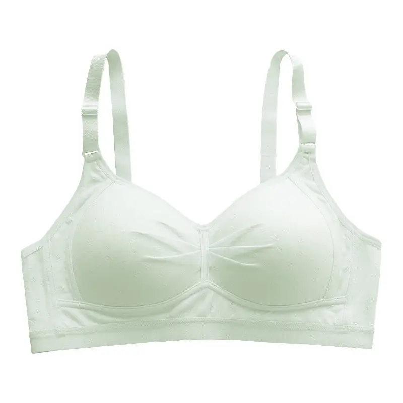 Pure Cotton Thin Underwear Female College Students Junior High School Students High School Girls Small Chest Gathering Anti-sagging Girly Bra
