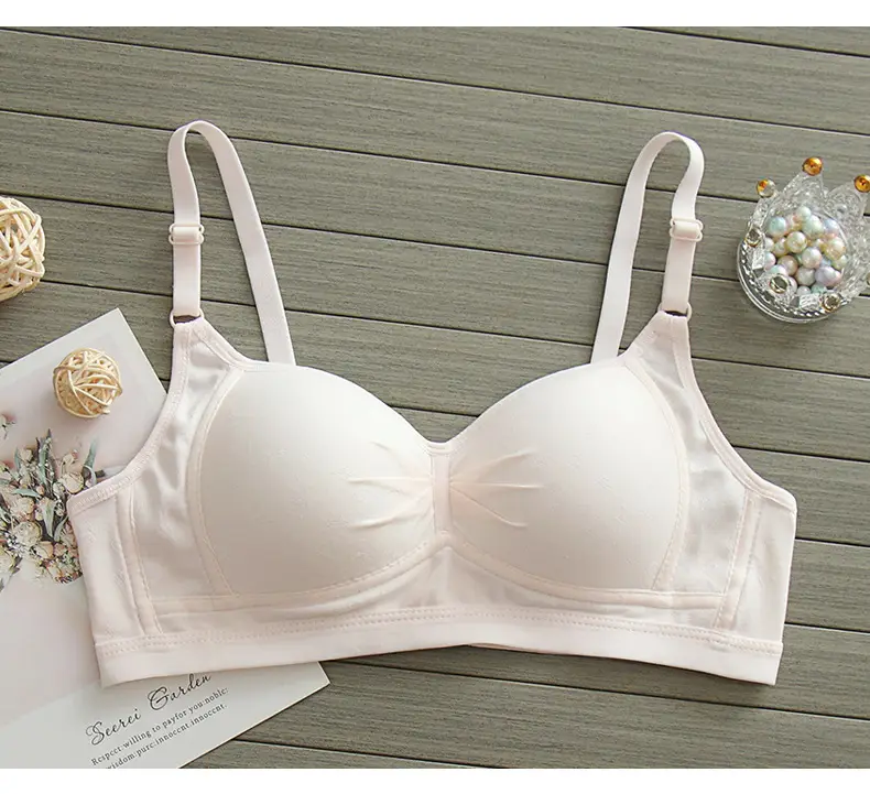 Pure Cotton Thin Underwear Female College Students Junior High School Students High School Girls Small Chest Gathering Anti-sagging Girly Bra — feature 12
