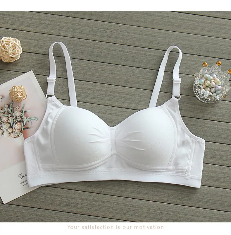 Pure Cotton Thin Underwear Female College Students Junior High School Students High School Girls Small Chest Gathering Anti-sagging Girly Bra — feature 18
