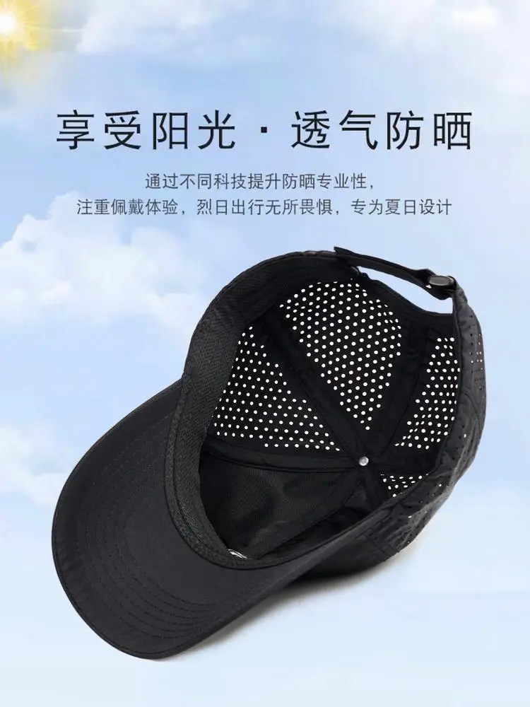 Gray Mesh Baseball Cap with Perforated Design — feature 7