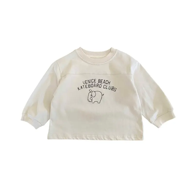 Boys Long Sleeve Cotton Sweatshirt White 2025 Kids - Image 5