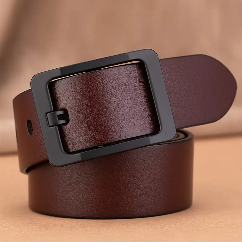 Men's Alloy Japanese Buckle Belt with Soft Leather - Image 15
