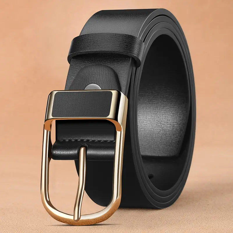 Men's Alloy Japanese Buckle Belt with Soft Leather - Image 12