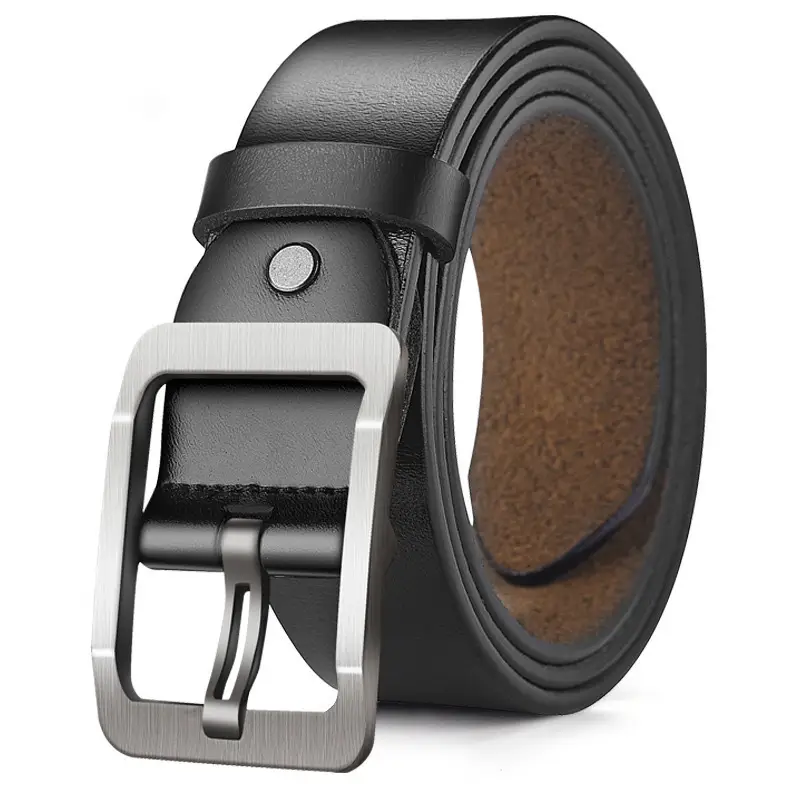 Men's Alloy Japanese Buckle Belt with Soft Leather - Image 3