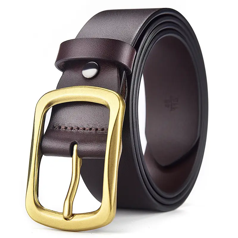 Men's Alloy Japanese Buckle Belt with Soft Leather - Image 6