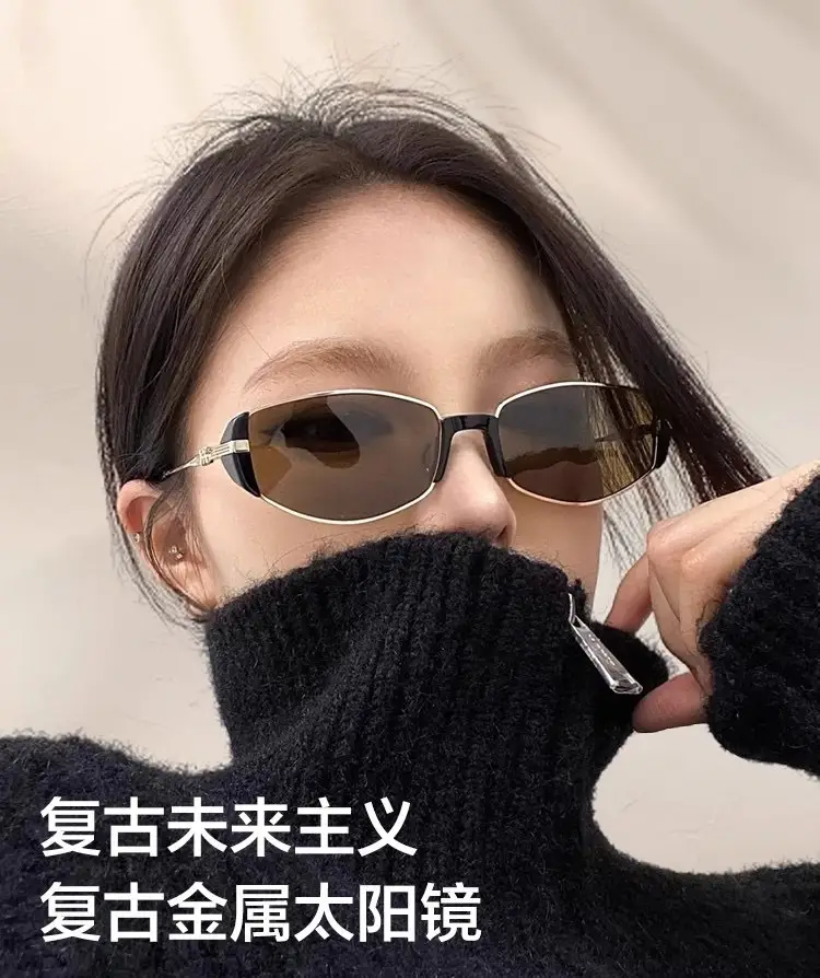 Women's Cat's Eye Sunglasses Black Round Face Slimming — feature 1