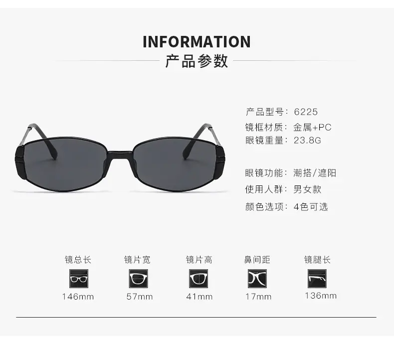 Women's Cat's Eye Sunglasses Black Round Face Slimming — feature 11
